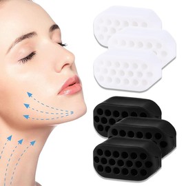 GGUFAY 6 Jawline Trainer, Jaw and Double Chin Exerciser for Stronger Jaw, Firmer Neck - Training Aid with Jaw Trainer Ball