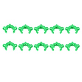 StonyLab Plastic Joint Clips, 10 pcs 24mm Keck Clamp #24 Lab Keck Clips for 24/29 24/40 Joint Glass Standard Conical Interface Clip Ground Glass Joint Lab Accessory - Green