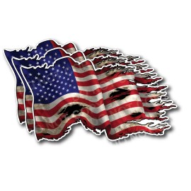 Decals by Haley 3x USA American Flag Decal Sticker Car Truck Vehicle Bumper Window Auto Glass
