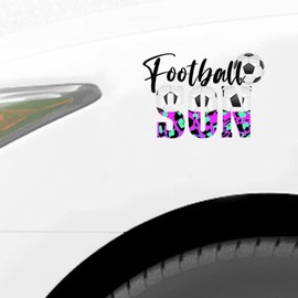 Football Son Sticker, Leopard Print Football Vinly Decal for Cars Laptops, Windows, Walls, Fridge, Toilet and More - Sport Theme Stickers 11in