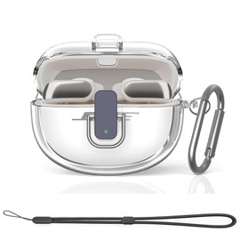 Secure Lock Clear Case Compatible with Bose Ultra Open Earbuds (2024) - TPU Protective Cover with Keychain
