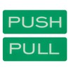PATIKIL 1Set Push Pull Door Stickers, 2x4.7in Push and Pull