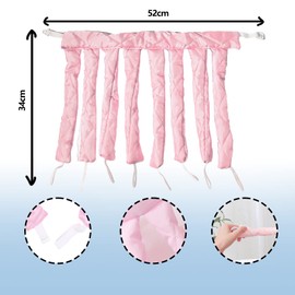 ZoeTekway Heat-Free Curlers, Heat-Free Curling Band, Curler Headband, Heat-Free, Curls without Heating Tape for Long Hair, Overnight Wave Shaper for Women Girls (Pink)