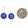 GlassOfVenice Murano Glass Millefiori Round Dangle Earrings - Silver