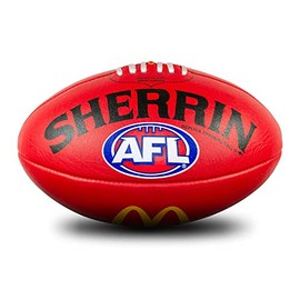 Sherrin AFL Replica Training Football, Red, Size 3