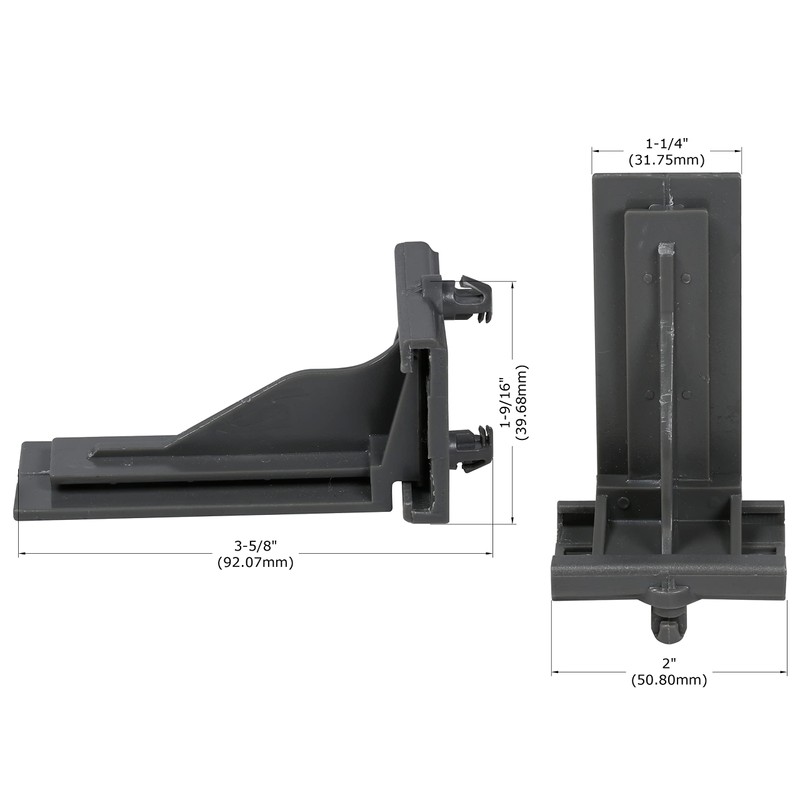 6 Pack DTC Rear Mounting Brackets Heavy Duty Drawer Slide