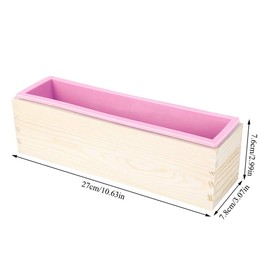 Silicone Soap Mold, Soap Molds for Soap Making, Rectangular Loaf Soap Mold, Candle Molds, 900ML Rectangle Silicone Soap Mold DIY Tool for Soaps Making(Pink)