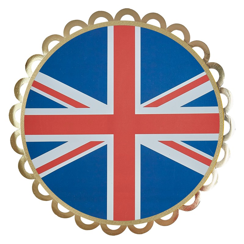 Ginger Ray Union Jack Coronation Party Paper Plates - 8
