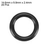 uxcell Nitrile Rubber O-Rings 14.6mm OD 9.8mm ID 2.4mm Width,