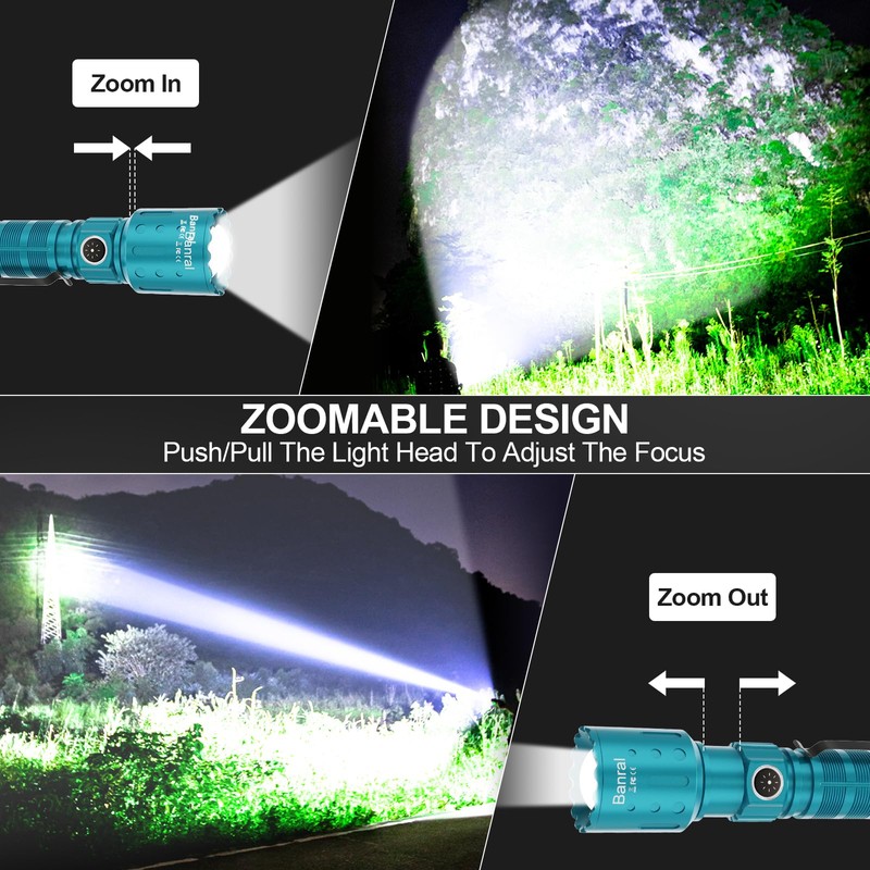 Banral Flashlights High Lumens Rechargeable, Super Bright Long Range Small