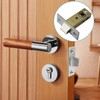 TOP-VIGOR 1Pcs 40mm Tubular Mortice Latch, Flat Tongue Lock, Mute