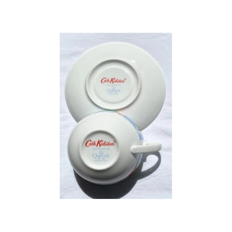 Cath Kidston Queen's China Strawberry Cup and Saucer