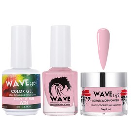 WAVEGEL Soak-Off Gel, Nail Lacquer & Acrylic/Dip Powder Matching Set - Simplicity Collection - #W04 Dash Of Sass