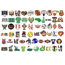 XHAOYEAHX 60PCS Sports Style Pen Pencil Topper Decoration,Different DIY Pencil Clip Designs,Pen Pencil Charms,Suitable for School Prize,Students Classroom Reward,Gift Idea.