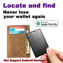 Slim Wallet Tracker Card with Find My Network - Works Like AirTag, Locate Your Wallet Easily(Wallet Tracker S12)