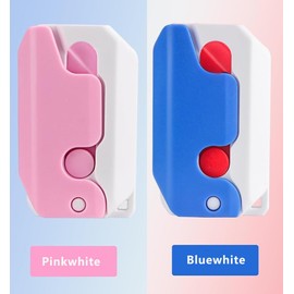 2PCS 3D Printing Fidget Knife Toy for Adults - Funny Plastic EDC Carrot Knife Toy - Sensory Toys Anxiety Stress Relief Toy - Stocking Stuffers Gift (Pinkwhite + Bluewhite)