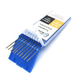 ELCAN Tungsten TIG Welding Lanthanum 1.5% Gold WL15 Professional, 1.0 1.6 2.0 2.4 3.2mm TIG Burner Welding Electrodes, 10 Units - Dimensions: 1.6 x 175 mm