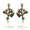 La Contessa Jewelry, Owl in a Tree Earrings, Designed by