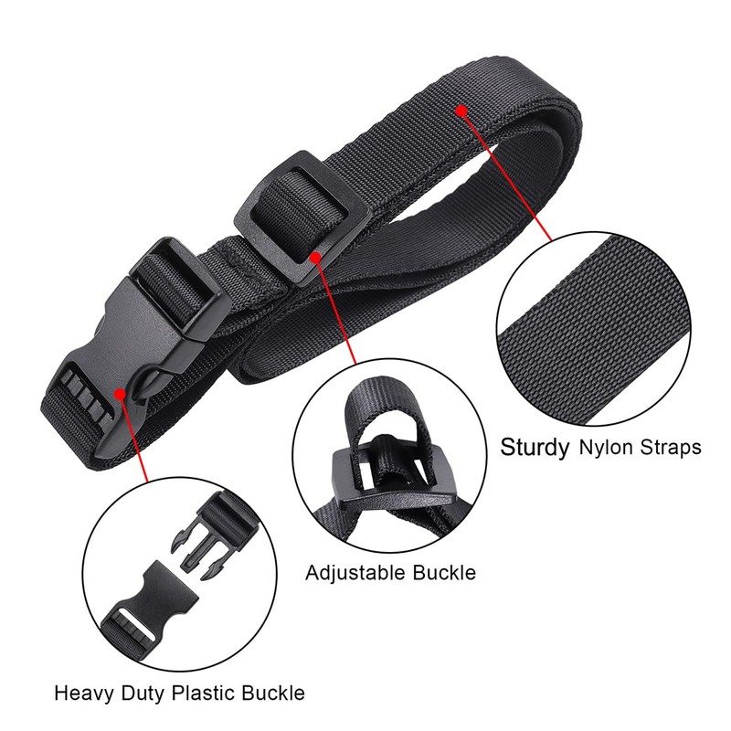 Vigorport Utility Straps with Quick Release Buckle, Nylon Backpack Accessory