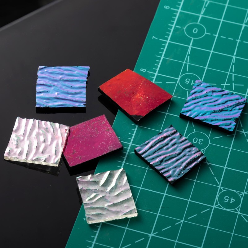 Maasechs 4 Bags COE90 Dichroic Glass Scrap Assorted Fusible Glass