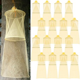 Qualirey 2 Pack Spotted Lanternfly Traps Lantern Fly Killer Mesh Tree Trap with Jute Rope and Nails Effective Way to Catch Lantern Flies and Nymphs (Yellow)