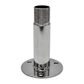 MARINE CITY Fixed Antenna Base, 304 Grade Stainless Steel, 4"" Long with 1""-14 Threads, for Marines, Boats, Yachts, Accessory Hardware