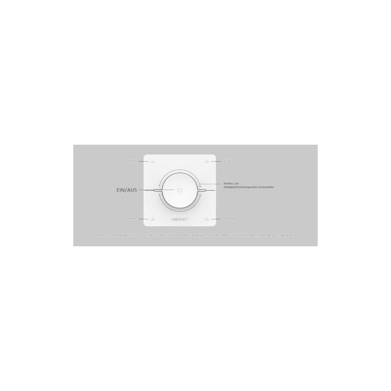 LIGHTEU, Miboxer 2.4GHz Rotating CCT Scene Remote Control with Magnetic