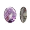 Justinstones 45mm Amethyst and Larvikite Healing Crystal Massage Rubbing Meditation