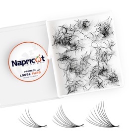 Napricot 500 Promade Fans, Volume Premade Eyelash Fans Extension - Promade Lash Fans for Eyelash Extensions, Fluffy, Soft, Pointy Base - 2 Pairs Eye Pads Lash Extensions (11mm, 5D 0.07 C)