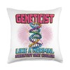 Genetic Science Gene Sequencing DNA Geneticist Throw Pillow
