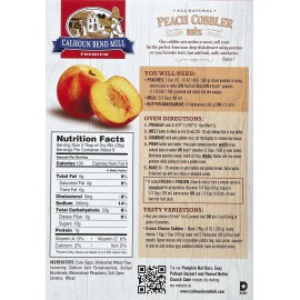 Calhoun Bend Mix Peach Cobbler 8 oz (Pack of 6)