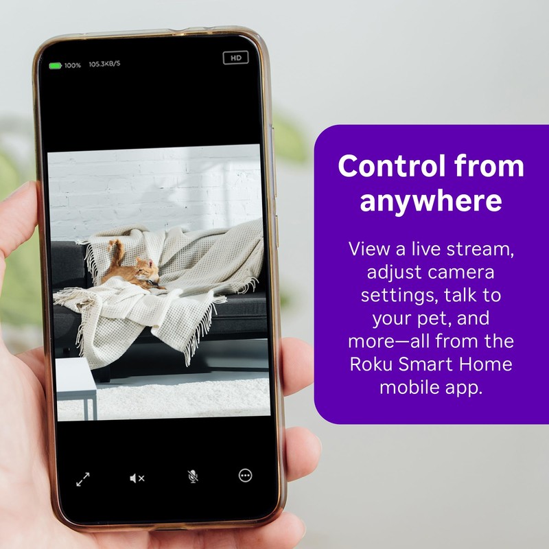 Roku Indoor Camera - Home Security - 2-Pack - Wired