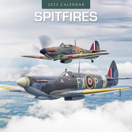 Red Robin 2025 Spitfires Monthly Wall Calendar | 12" x 24" Open | Premium Thick & Sturdy Paper | Hangable 12 Month Calendar | Plastic Free | 4 Month Transition Page for 2024
