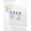 Dreamboat Blue Axolotl Jacket Stud Earrings for Women 925 Sterling