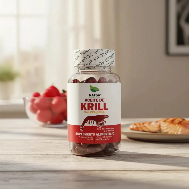 Aceite Krill 100 Softgels Rico Omega Antioxidantes Fosfolípidos Astaxantina Ayuda