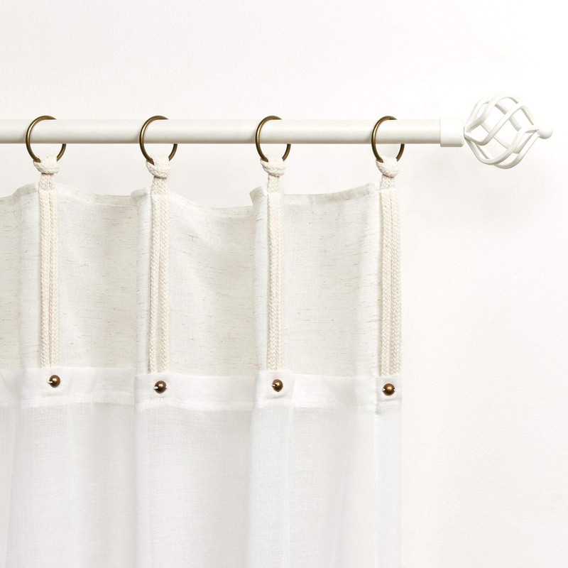 EXCLUSIVE HOME Hawkins Sheer Bronze Ring Top Curtain Panels, 54"x84",