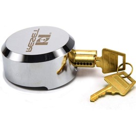 RESET-903 Heavy Duty Hidden Shackle Padlock,Keyed Different,Chain, Trailer Lock, Van Lock, Truck Door Padlock,Hockey Puck Lock,Solid Steel,Sliver