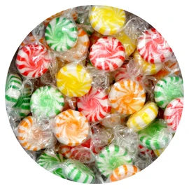 Fruity Starlight Hard Candy, 2 Pound Bulk Candy (Approx. 150 pcs.), Individually Wrapped Hard Candy, Fruit Starlights, The Hampton Popcorn & Candy Company