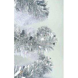 Christmas Concepts®® 2 Metre Chunky/Fine Christmas Tinsel - Christmas Decoration Tinsel (Silver)
