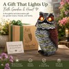 Solar Owl Garden Statue for Outdoor Décor – Plastic Rotating