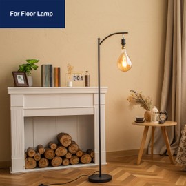 FLSNT LED Large Decorative Pendant Light Bulbs 60W Equivalent, Dimmable LED Oversized Bulbs with Amber Glass, 2000K Warm White, 7W, 600LM, E26 Base, PS160/PS52