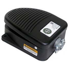 SSC Controls F200 Foot Switch, Momentary Action, SPDT, 15 Amp, Die-Cast, Electrical, Single Pedal, Made in USA