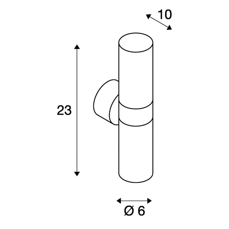 SLV 228775 ASTINA OUT ESL, anthrazit, 2xGU10, max, 2x11W, IP44,