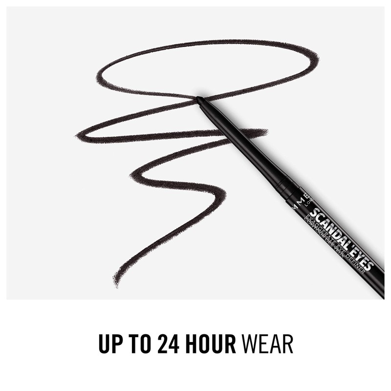 Rimmel London Scandaleyes Exaggerate Eye Definer, 001 Intense Black, 0.35g