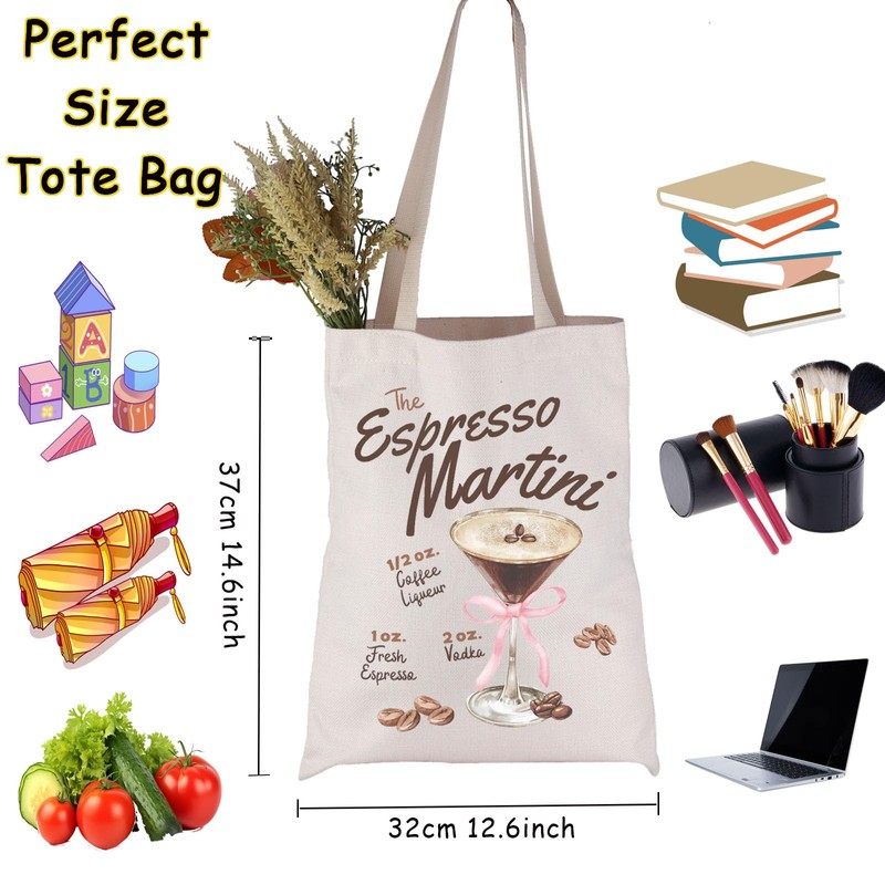 Cocktail Gift Espresso Martini Tote Bag Bachelorette Party Gift Martini