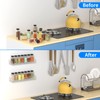 NIUBEE Wall Mounted Spice Rack Organizer,Clear Acrylic Spice Shelf Storage
