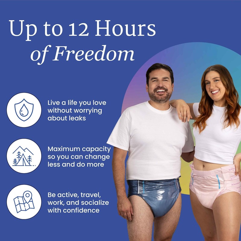 NorthShore MegaMax Adult Overnight Diapers, 12-Hour Tab-Style, Medium, 10 Count