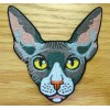 MILITRADER Hairless Egyptian Cat Face Pretty Kitty Head Patch (100%