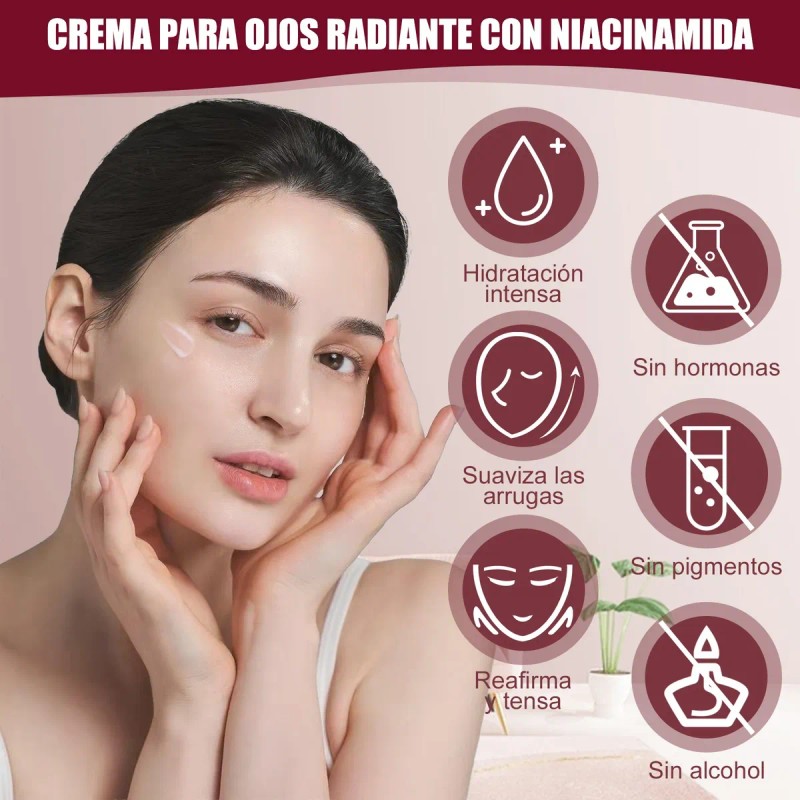 Crema Reparadora Contorno De Ojos Niacinamida, Atenúa Ojeras