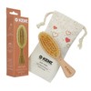 Kent Baby Soft Bristle Beechwood Brush with Canvas Travel Pouch